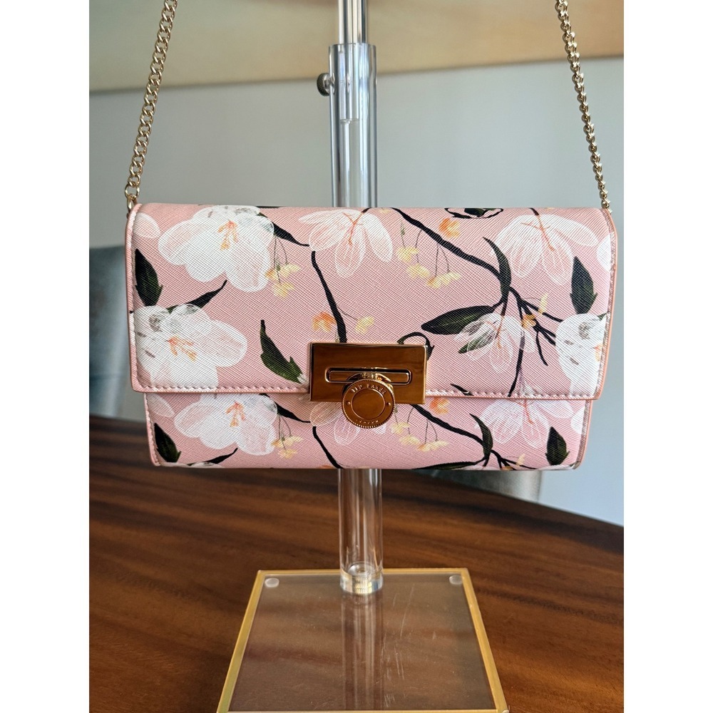 Ted Baker London Parisa Wallet Crossbody Bag Pink Floral NWT